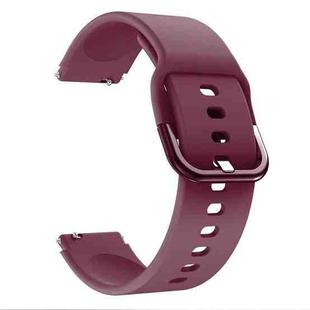For Xiaomi Mi Watch Electroplating Buckle Silicone Watch Band(Wine Red)