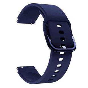 For Xiaomi Mi Watch Electroplating Buckle Silicone Watch Band(Blue)