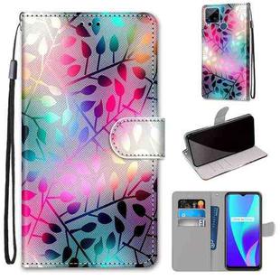 For OPPO Realme C15 / C12 / C25 / 7i (Global) / Narzo 20 / 30A Coloured Drawing Cross Texture Horizontal Flip PU Leather Case with Holder & Card Slots & Wallet & Lanyard(Translucent Glass)