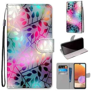 For Samsung Galaxy A32 4G / A32 Lite Coloured Drawing Cross Texture Horizontal Flip PU Leather Case with Holder & Card Slots & Wallet & Lanyard(Translucent Glass)