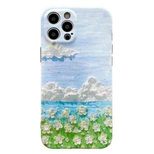 IMD Workmanship Oil Painting Protective Case For iPhone 11 Pro(White Cloud)