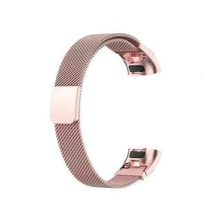 For Huawei Band 3 Pro / 4 Pro Milanese Watch Band(Rose Pink)