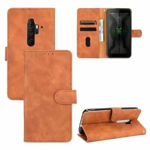 For Blackview BV6300 Pro Solid Color Skin Feel Magnetic Buckle Horizontal Flip Calf Texture PU Leather Case with Holder & Card Slots & Wallet(Brown)