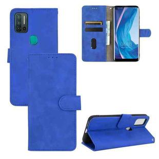 For Ulefone Note 11P Solid Color Skin Feel Magnetic Buckle Horizontal Flip Calf Texture PU Leather Case with Holder & Card Slots & Wallet(Blue)