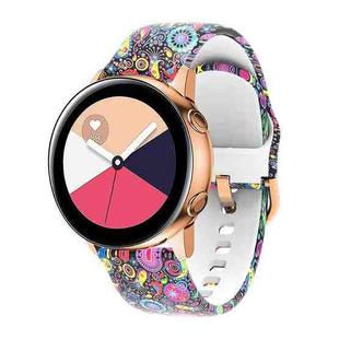 For Samsung Galaxy Watch 46mm Silicone Printing Watch Band(Colorful Jellyfish)
