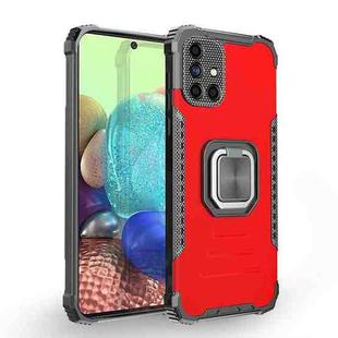 For Samsung Galaxy A51 / A31 Fierce Warrior Series Armor All-inclusive Shockproof Aluminum Alloy + TPU Protective Case with Ring Holder(Red)