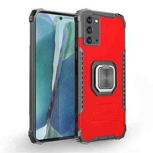 For Samsung Galaxy Note20 Fierce Warrior Series Armor All-inclusive Shockproof Aluminum Alloy + TPU Protective Case with Ring Holder(Red)