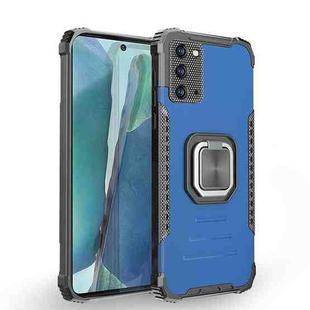 For Samsung Galaxy Note20 Fierce Warrior Series Armor All-inclusive Shockproof Aluminum Alloy + TPU Protective Case with Ring Holder(Blue)