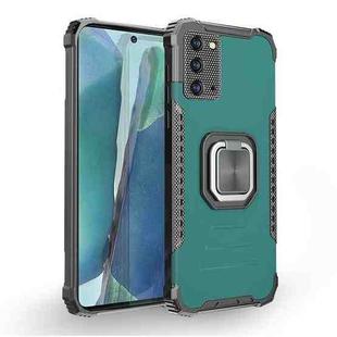 For Samsung Galaxy Note20 Fierce Warrior Series Armor All-inclusive Shockproof Aluminum Alloy + TPU Protective Case with Ring Holder(Green)