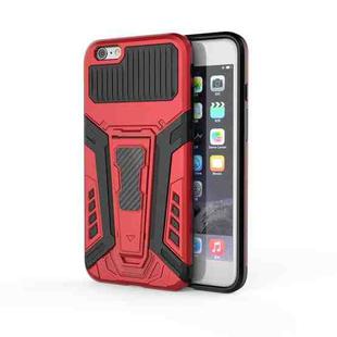 War Chariot Series Armor All-inclusive Shockproof PC + TPU Protective Case with Invisible Holder For iPhone 6 Plus(Red)