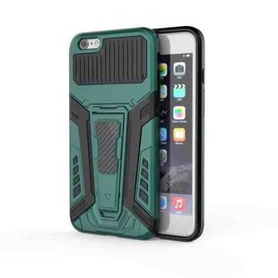 War Chariot Series Armor All-inclusive Shockproof PC + TPU Protective Case with Invisible Holder For iPhone 6 Plus(Green)