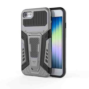 For iPhone SE 2022 / SE 2020 / 8 / 7 War Chariot Series Armor All-inclusive Shockproof PC + TPU Protective Case with Invisible Holder(Grey)