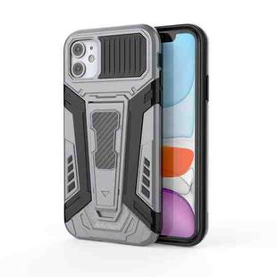 For iPhone 11 War Chariot Series Armor All-inclusive Shockproof PC + TPU Protective Case with Invisible Holder (Grey)