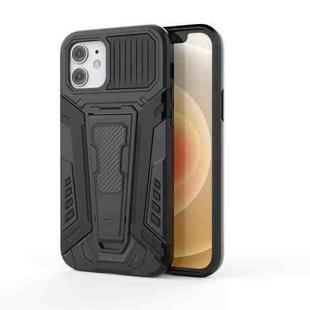 For iPhone 12 mini War Chariot Series Armor All-inclusive Shockproof PC + TPU Protective Case with Invisible Holder (Black)