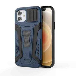 For iPhone 12 mini War Chariot Series Armor All-inclusive Shockproof PC + TPU Protective Case with Invisible Holder (Blue)