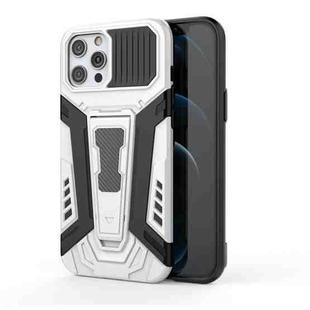 For iPhone 12 Pro Max War Chariot Series Armor All-inclusive Shockproof PC + TPU Protective Case with Invisible Holder(White)