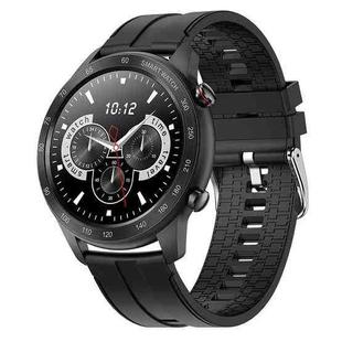 MX5 1.3 inch IPS Screen IP68 Waterproof Smart Watch, Support Bluetooth Call / Heart Rate Monitoring / Sleep Monitoring, Style: Silicone Strap(Black)