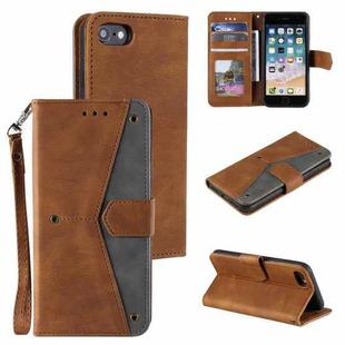 Stitching Calf Texture Horizontal Flip Leather Case with Holder & Card Slots & Wallet For iPhone 6 Plus(Brown)
