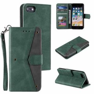 Stitching Calf Texture Horizontal Flip Leather Case with Holder & Card Slots & Wallet For iPhone 6 Plus(Green)
