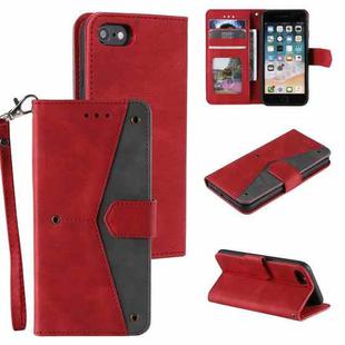 Stitching Calf Texture Horizontal Flip Leather Case with Holder & Card Slots & Wallet For iPhone 6 Plus(Red)