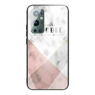 For Samsung Galaxy A32 4G Marble Tempered Glass Back Cover TPU Border Case(HCBL-6)