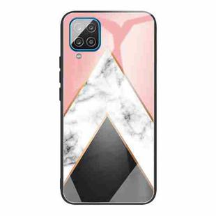 For Samsung Galaxy A42 5G Marble Tempered Glass Back Cover TPU Border Case(HCBL-11)