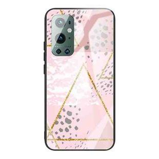 For Samsung Galaxy A52 5G / 4G Marble Tempered Glass Back Cover TPU Border Case(HCBL-21)