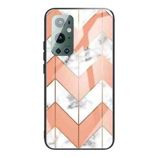 For Samsung Galaxy A72 5G / 4G Marble Tempered Glass Back Cover TPU Border Case(HCBL-5)