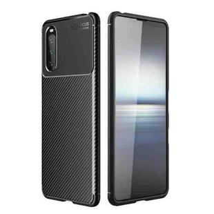 For Sony Xperia 10 III Carbon Fiber Texture Shockproof TPU Case(Black)