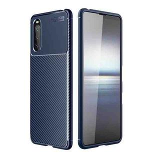 For Sony Xperia 10 III Carbon Fiber Texture Shockproof TPU Case(Blue)