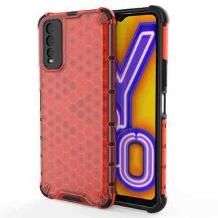 For vivo Y20 Shockproof Honeycomb PC + TPU Protective Case(Red)