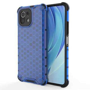 For Xiaomi Mi 11 Lite Shockproof Honeycomb PC + TPU Protective Case(Blue)
