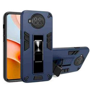 For Xiaomi Redmi Note 9 Pro 5G 2 in 1 PC + TPU Shockproof Protective Case with Invisible Holder(Royal Blue)