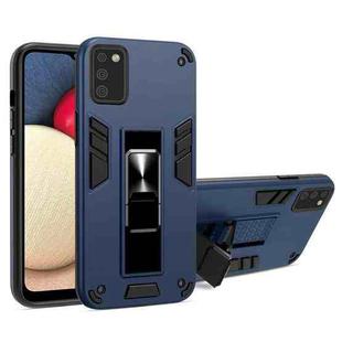 For Samsung Galaxy A52 5G / 4G 2 in 1 PC + TPU Shockproof Protective Case with Invisible Holder(Royal Blue)