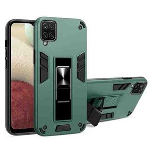 For Samsung Galaxy A72 5G / 4G 2 in 1 PC + TPU Shockproof Protective Case with Invisible Holder(Dark Green)