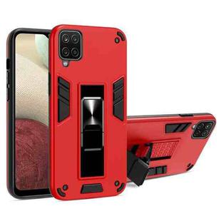 For Samsung Galaxy A42 5G 2 in 1 PC + TPU Shockproof Protective Case with Invisible Holder(Red)