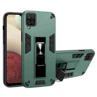 For Samsung Galaxy A42 5G 2 in 1 PC + TPU Shockproof Protective Case with Invisible Holder(Dark Green)