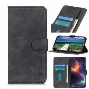 For Motorola Moto G50 KHAZNEH Retro Texture PU + TPU Horizontal Flip Leather Case with Holder & Card Slots & Wallet(Black)