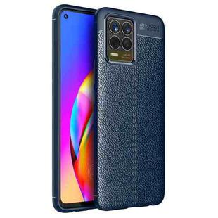 For OPPO Realme 8 Litchi Texture TPU Shockproof Case(Blue)