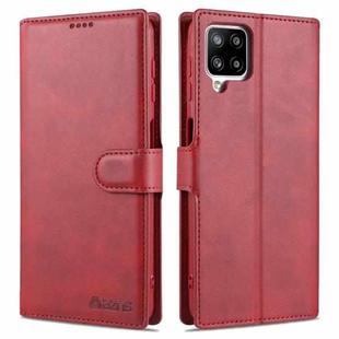 For Samsung Galaxy M62 / F62 AZNS Calf Texture Horizontal Flip Leather Case with Holder & Card Slots & Wallet & Photo Frame(Red)