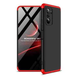 For Xiaomi Redmi K40 / K40 Pro GKK Three Stage Splicing Full Coverage PC Protective Case(Black Red)