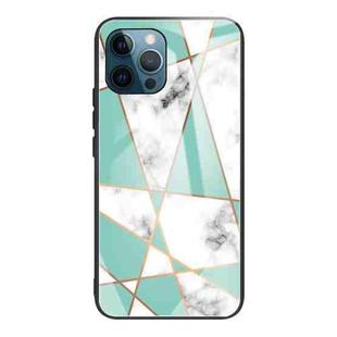 For iPhone 11 Marble Tempered Glass Back Cover TPU Border Case (HCBL-7)