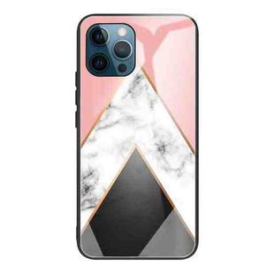 For iPhone 11 Pro Max Marble Tempered Glass Back Cover TPU Border Case (HCBL-11)