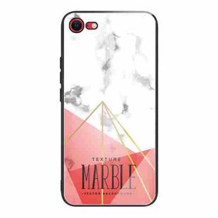 For iPhone SE 2022 / SE 2020 Marble Tempered Glass Back Cover TPU Border Case(HCBL-24)