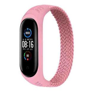 For Xiaomi Mi Band 6 / 5 / 4 / 3 Universal Nylon Elasticity Weave Watch Band, Size:S 150mm(Pink)