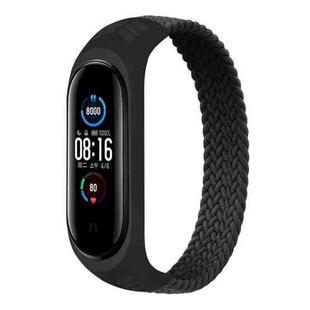 For Xiaomi Mi Band 6 / 5 / 4 / 3 Universal Nylon Elasticity Weave Watch Band, Size:S 150mm(Black)