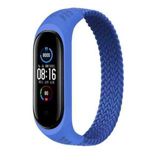 For Xiaomi Mi Band 6 / 5 / 4 / 3 Universal Nylon Elasticity Weave Watch Band, Size:S 150mm(Blue)