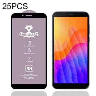 For Huawei Y5p 25 PCS 9H HD Large Arc High Alumina Full Screen Tempered Glass Film