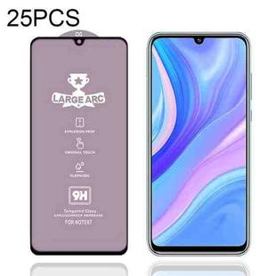 For Huawei Y8p 25 PCS 9H HD Large Arc High Alumina Full Screen Tempered Glass Film