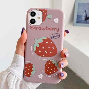 TPU Pattern Protective Case For iPhone 11 Pro Max(Strawberrys)